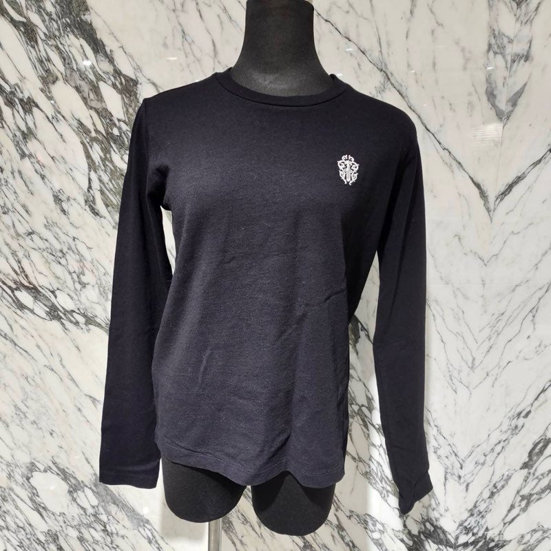 CHROME HEARTS Y NOT Vertical Logo Back Logo Embroidery Long Sleeve Tee Size S クロムハーツ ワイノット ヴァーティカルロゴ バックロゴ 刺繍 ロングスリーブTシャツ サイズS